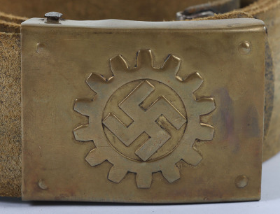 Third Reich Deutsches Arbeitsfront (D.A.F) Workers Belt and Buckle - 3