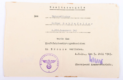 WW2 German Iron Cross 2nd Class Award and Citation Grouping - 5