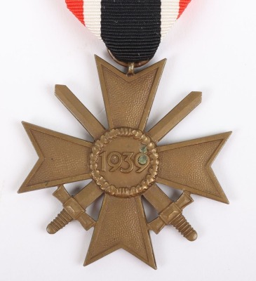 WW2 German War Service Cross 2nd Class with Swords and Award Citation, - 4