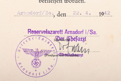 WW2 German Infantry Regiment Nr 459 Award and Citation Grouping - 8