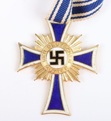 Third Reich Mothers Cross Award with Original Award Citation - 4