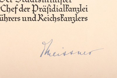 Third Reich NSDAP 25 Year Faithful Service Decoration with Citation - 10