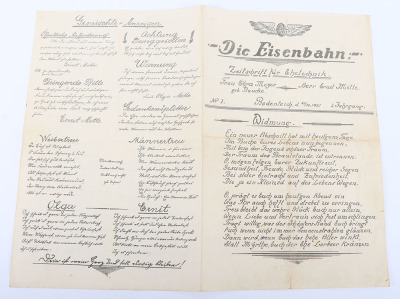 Third Reich NSDAP 25 Year Faithful Service Decoration with Citations of Railways Interest - 9