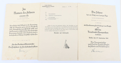 Third Reich NSDAP 25 Year Faithful Service Decoration with Citations and Documents of Railways Interest - 7