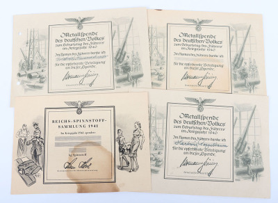 Third Reich NSDAP 25 Year Faithful Service Decoration with Citations and Documents of Railways Interest - 8