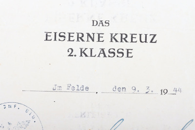 WW2 German Award Citation Pair - 4