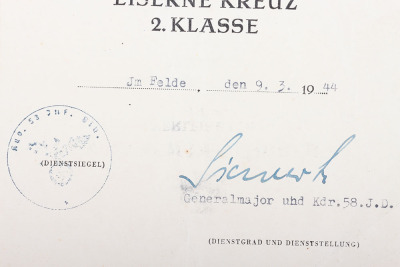 WW2 German Award Citation Pair - 5