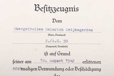WW2 German Award Citation Pair - 6