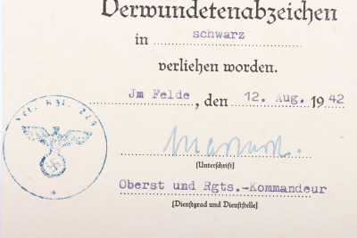 WW2 German Award Citation Pair - 8