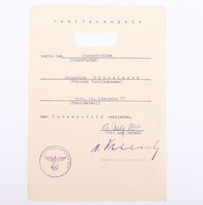 WW2 German Award Citation Group of Three - 7