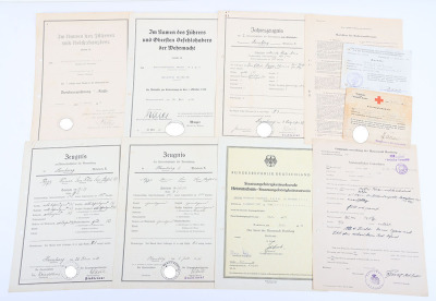 WW2 German Award Citation Pair and Documents