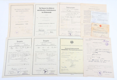 WW2 German Award Citation Pair and Documents - 2