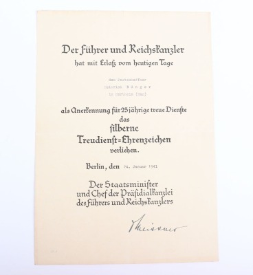 5x Third Reich Award Citations - 3