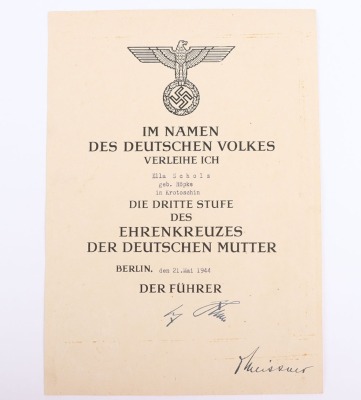 5x Third Reich Award Citations - 7