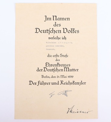 5x Third Reich Award Citations - 9