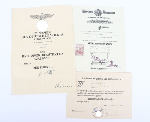 WW2 German Citation Group of Three