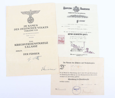 WW2 German Citation Group of Three - 2