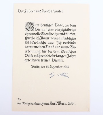 Third Reich Civilian Award Citation Grouping - 7