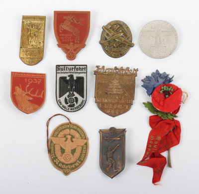 10x German Third Reich Rally / Day Badges - 2