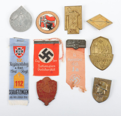 10x German Third Reich Rally / Day Badges - 2