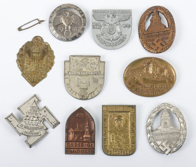 10x German Third Reich Rally / Day Badges - 2