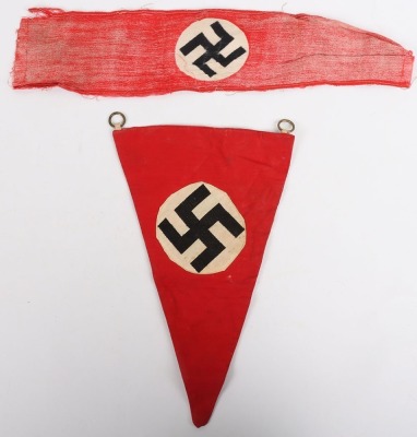 Third Reich NSDAP Bike Pennant - 5