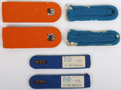 3x Pairs of WW2 German Tunic Shoulder Straps - 3