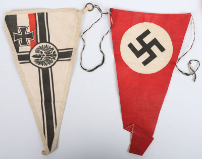 2x Small Third Reich Period Regatta Pennants - 2