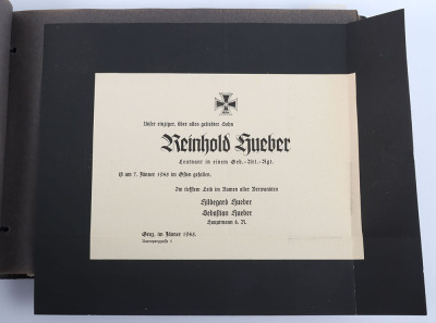 WW2 German Memorial Photograph and Document Album to a German Army Officer Killed on the Eastern Front in 1945 - 14