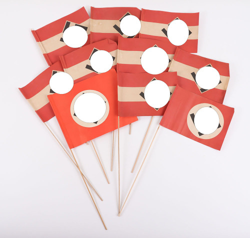 8x Third Reich Hitler Youth Paper Rally Flags