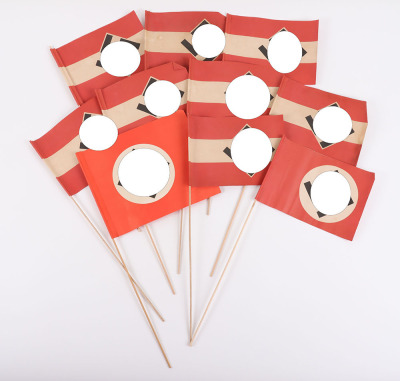 8x Third Reich Hitler Youth Paper Rally Flags