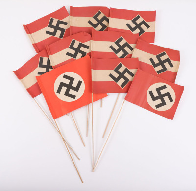 8x Third Reich Hitler Youth Paper Rally Flags - 2