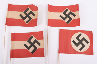 8x Third Reich Hitler Youth Paper Rally Flags - 3