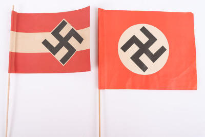 8x Third Reich Hitler Youth Paper Rally Flags - 5