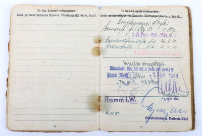 WW2 German Soldbuch Artillery Ersatz Abteilung 228 - 14