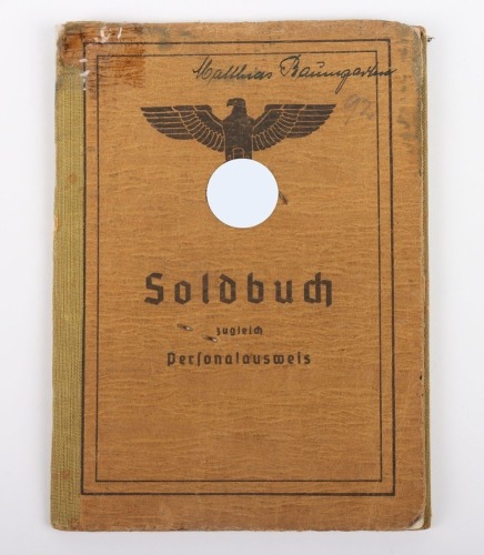 WW2 German Army Soldbuch to a Pioneer