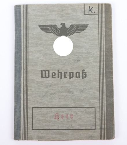 WW2 German Armed Forces Wehrpass to a Police Officer from Saxony