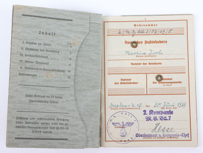 WW2 German Armed Forces Wehrpass to a Police Officer from Saxony - 6