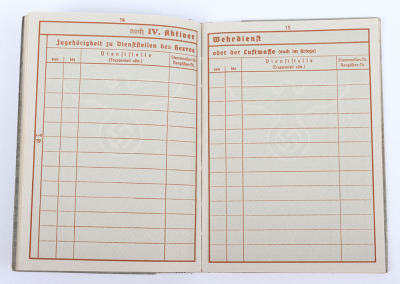 WW2 German Armed Forces Wehrpass to a Police Officer from Saxony - 14