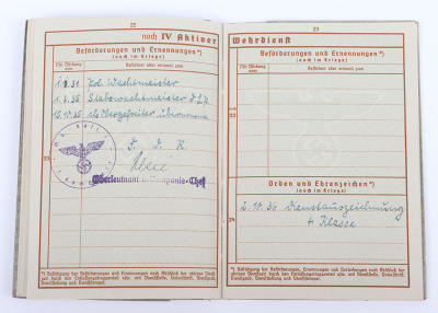 WW2 German Armed Forces Wehrpass to a Police Officer from Saxony - 18