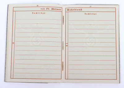 WW2 German Armed Forces Wehrpass to a Police Officer from Saxony - 20