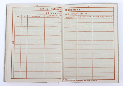 WW2 German Armed Forces Wehrpass to a Police Officer from Saxony - 22