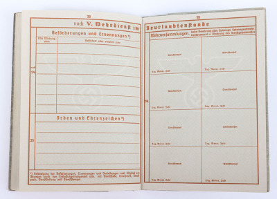 WW2 German Armed Forces Wehrpass to a Police Officer from Saxony - 26