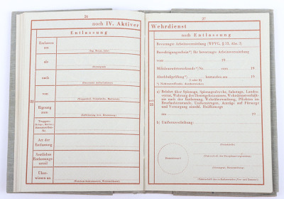 WW2 German Armed Forces Wehrpass Issued in April 1945 - 22