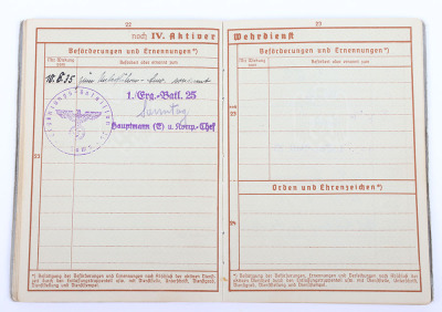 WW2 German Army Wehrpass Infantry Ersatz Battalion 483 - 16