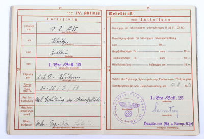 WW2 German Army Wehrpass Infantry Ersatz Battalion 483 - 17
