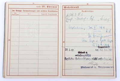 WW2 German Army Wehrpass Infantry Ersatz Battalion 483 - 22