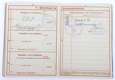 WW2 German Army Wehrpass Infantry Ersatz Battalion 483 - 23