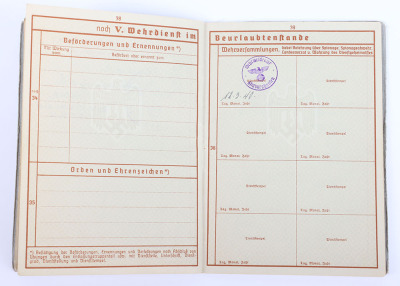 WW2 German Army Wehrpass Infantry Ersatz Battalion 483 - 24