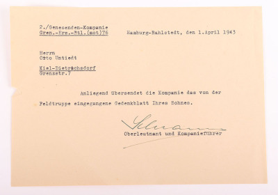 WW2 German Document Grouping to a Family from Kiel - 7